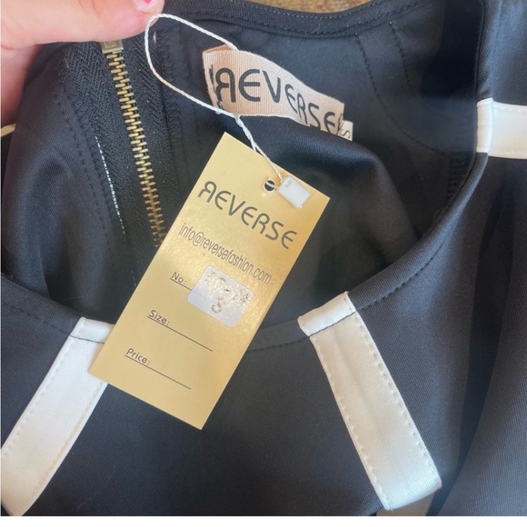 NWT ASOS Reverse fashion black white cutout bodycon mini dress - Picture 3 of 5